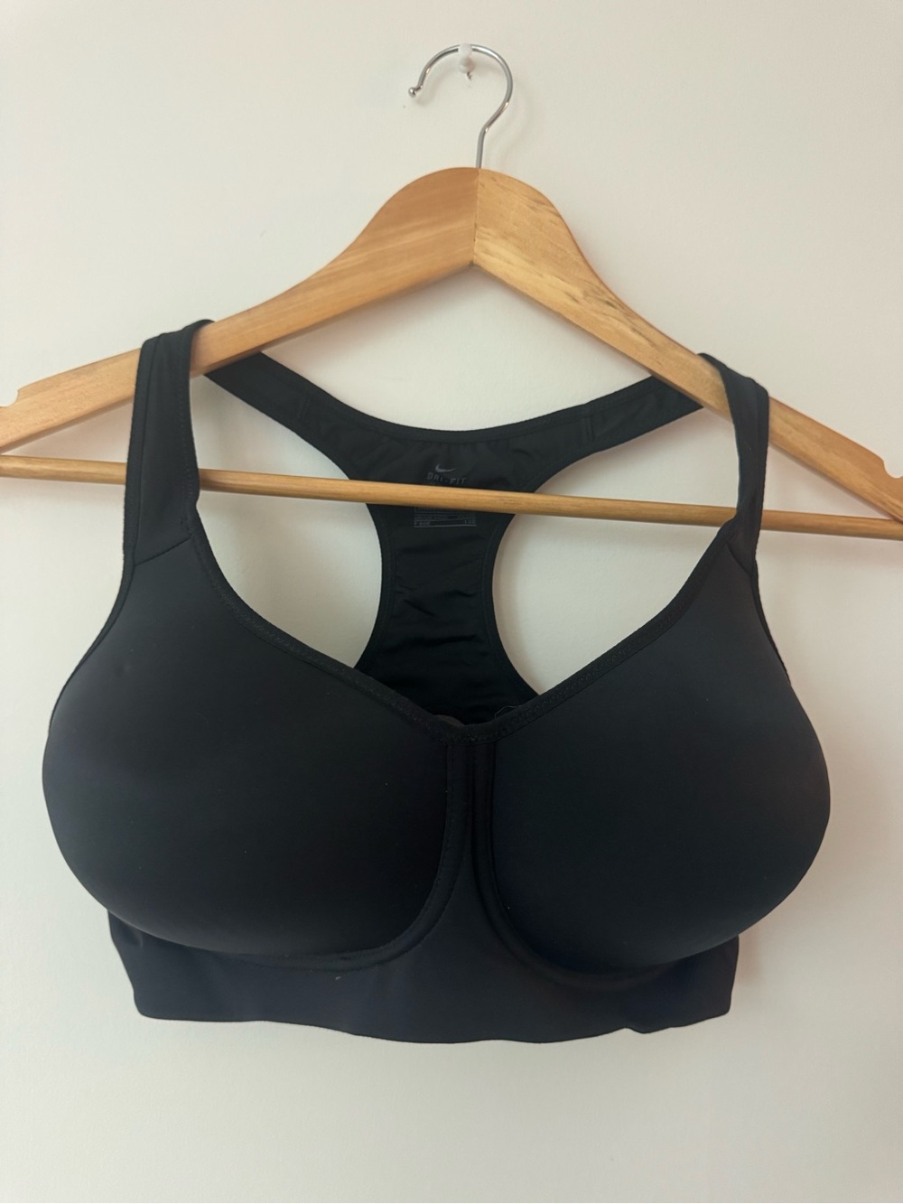 Nike Dri-FIT High Support Molded Cup Racerback Sports Bra Black 34DD